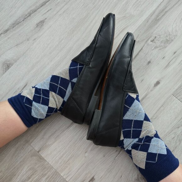 Coach | black leather slip-on preppy pointed toe loafers shoes | WMS 8 - Picture 8 of 10